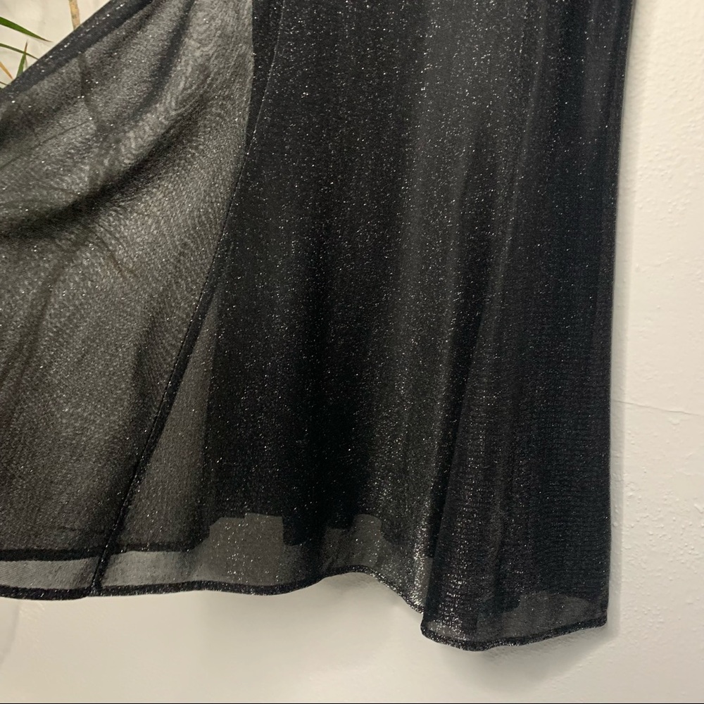 Maurices | Black/Silver Metallic Fitted Party Dress - Small - Picture 7 of 10